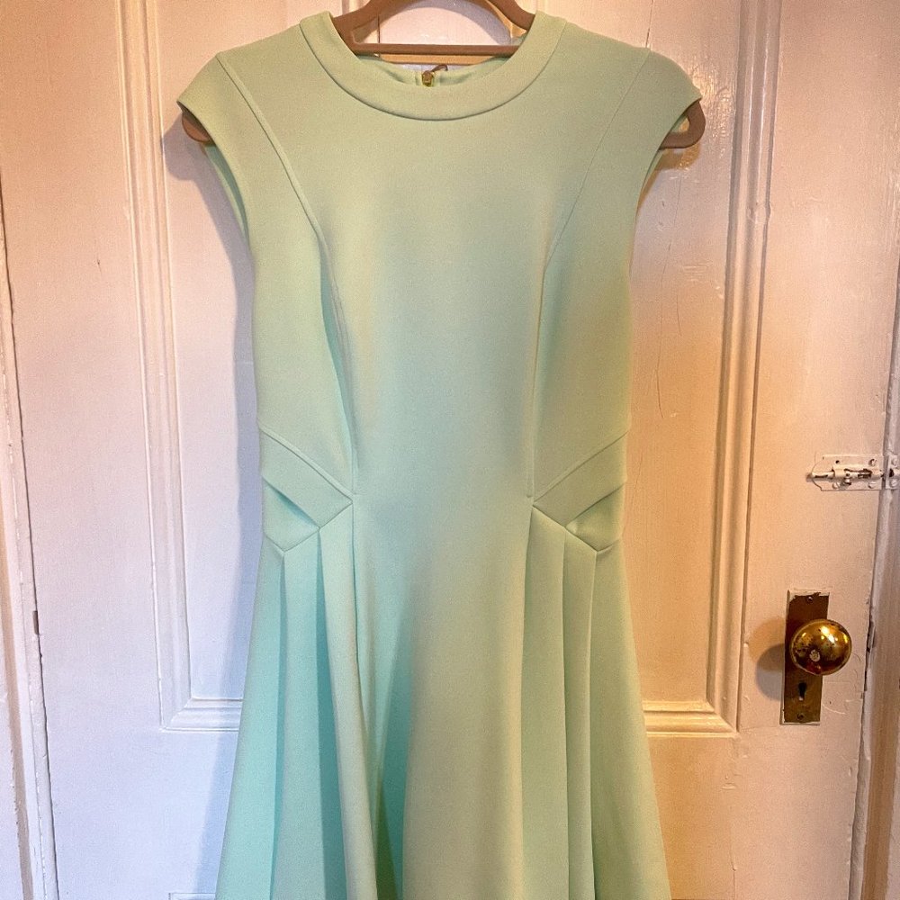 Ted Baker - Mint Green Scuba A-Line Sleeveless Cocktail Dress - Springy!